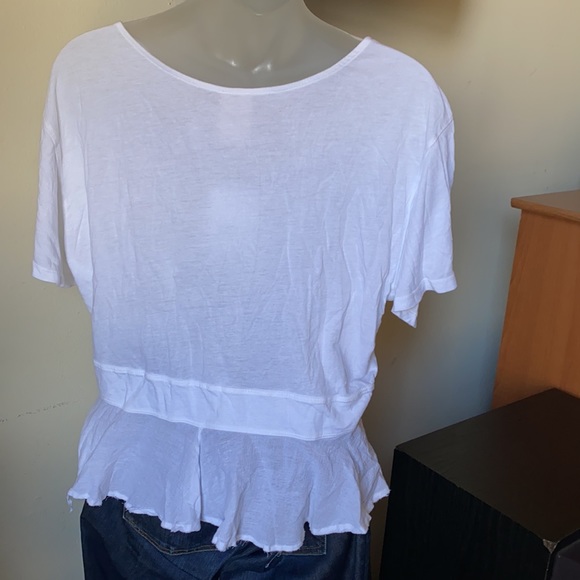 Free People Knot Me White Tie-Front Crop Top - Picture 4 of 5